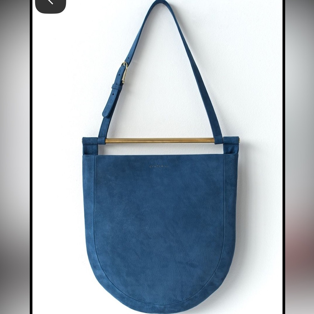 Candamill suede arc tote in chalk blue